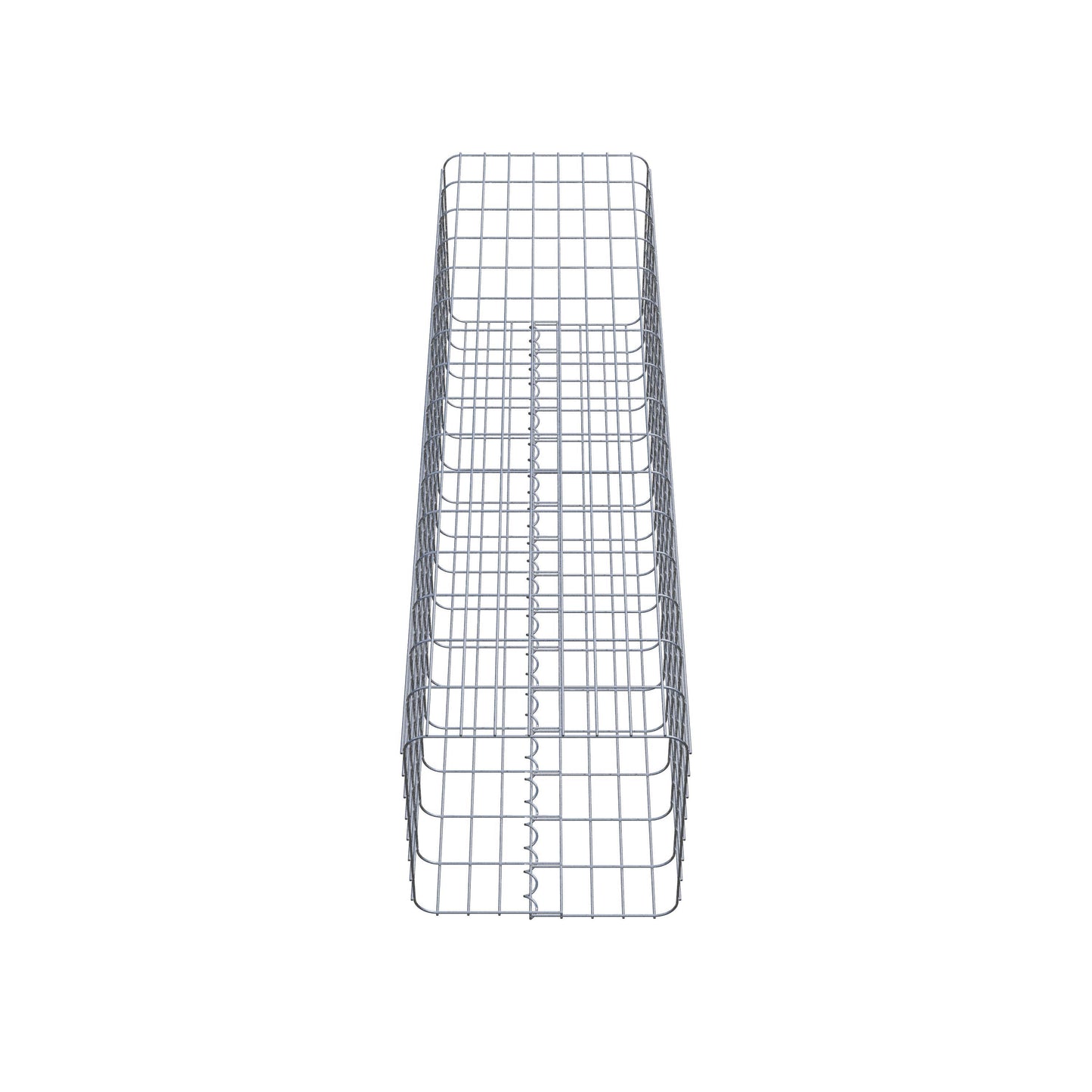 Columna de gaviones, angular 42 cm x 42 cm, 160 cm de altura, MW 5 cm x 10 cm