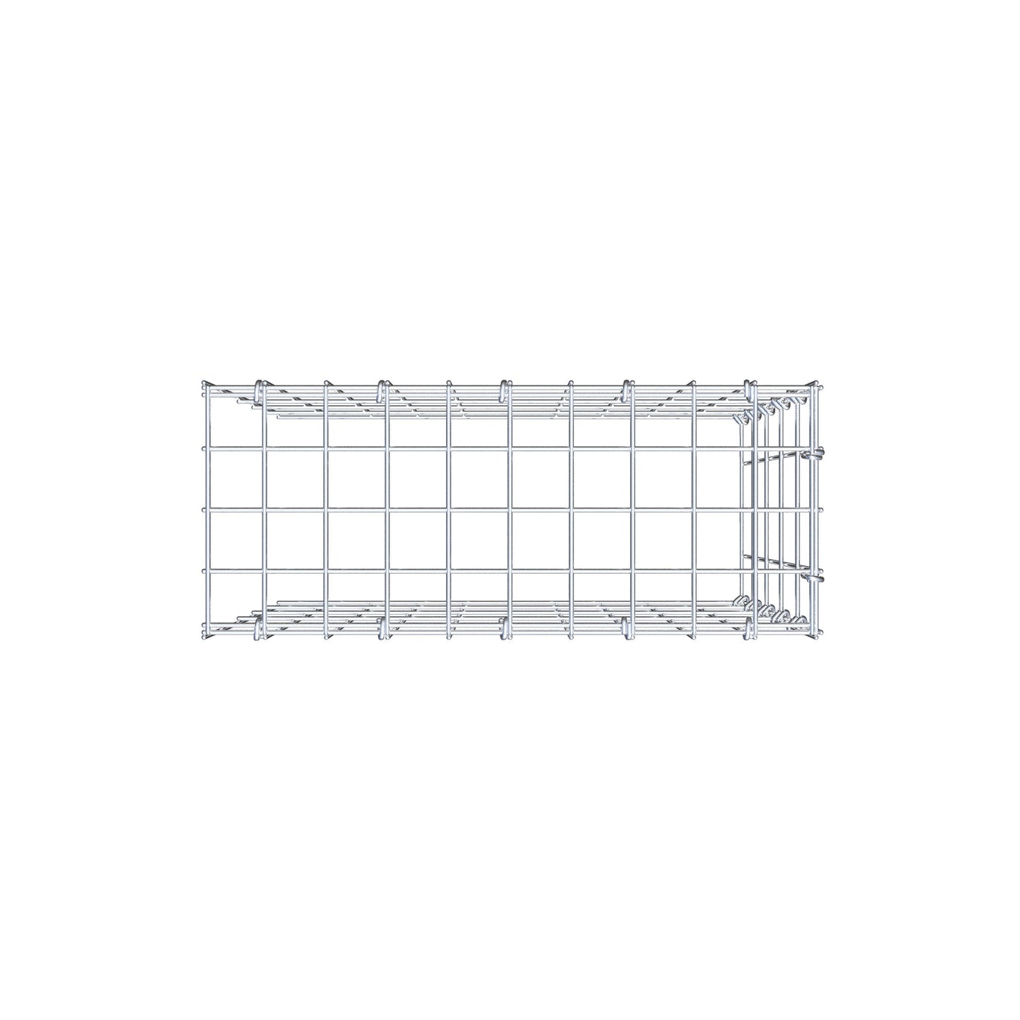 Anbaugabione Typ 4 50 cm x 50 cm x 20 cm (L x H x T), Maschenweite 5 cm x 10 cm, C-Ring