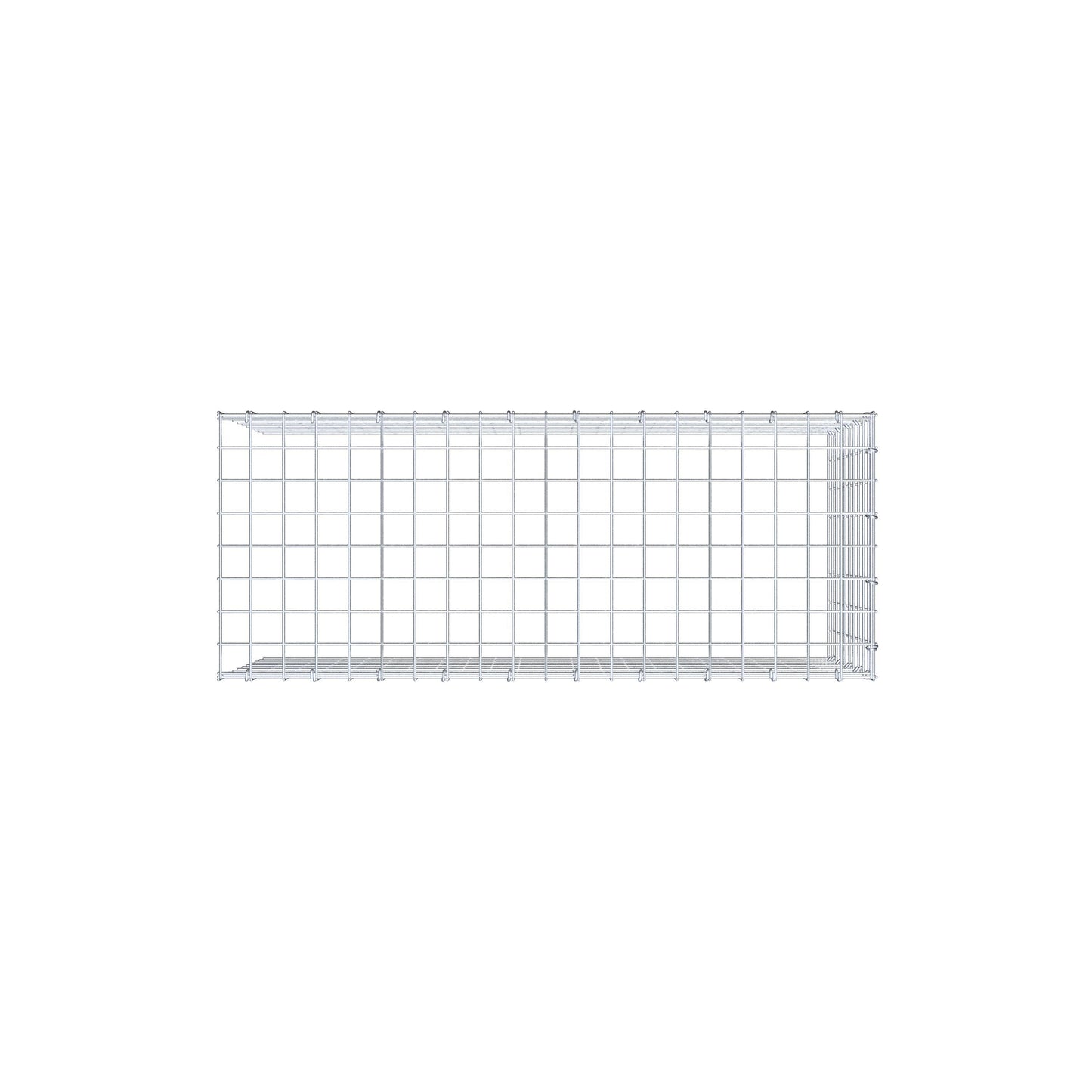Opzetpaal type 4 100 cm x 50 cm x 40 cm (L x H x D), maaswijdte 5 cm x 5 cm, C-ring