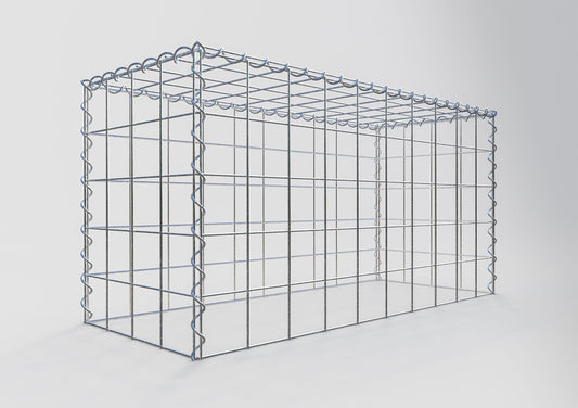Anbaugabione Typ 3 100 cm x 50 cm x 40 cm (L x H x T), Maschenweite 10 cm x 10 cm, Spirale