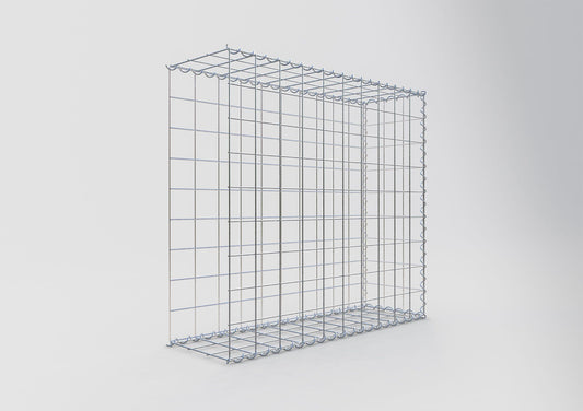 Gavión adulto tipo 2 100 cm x 90 cm x 30 cm (largo x alto x profundidad), tamaño de malla 10 cm x 10 cm, espiral