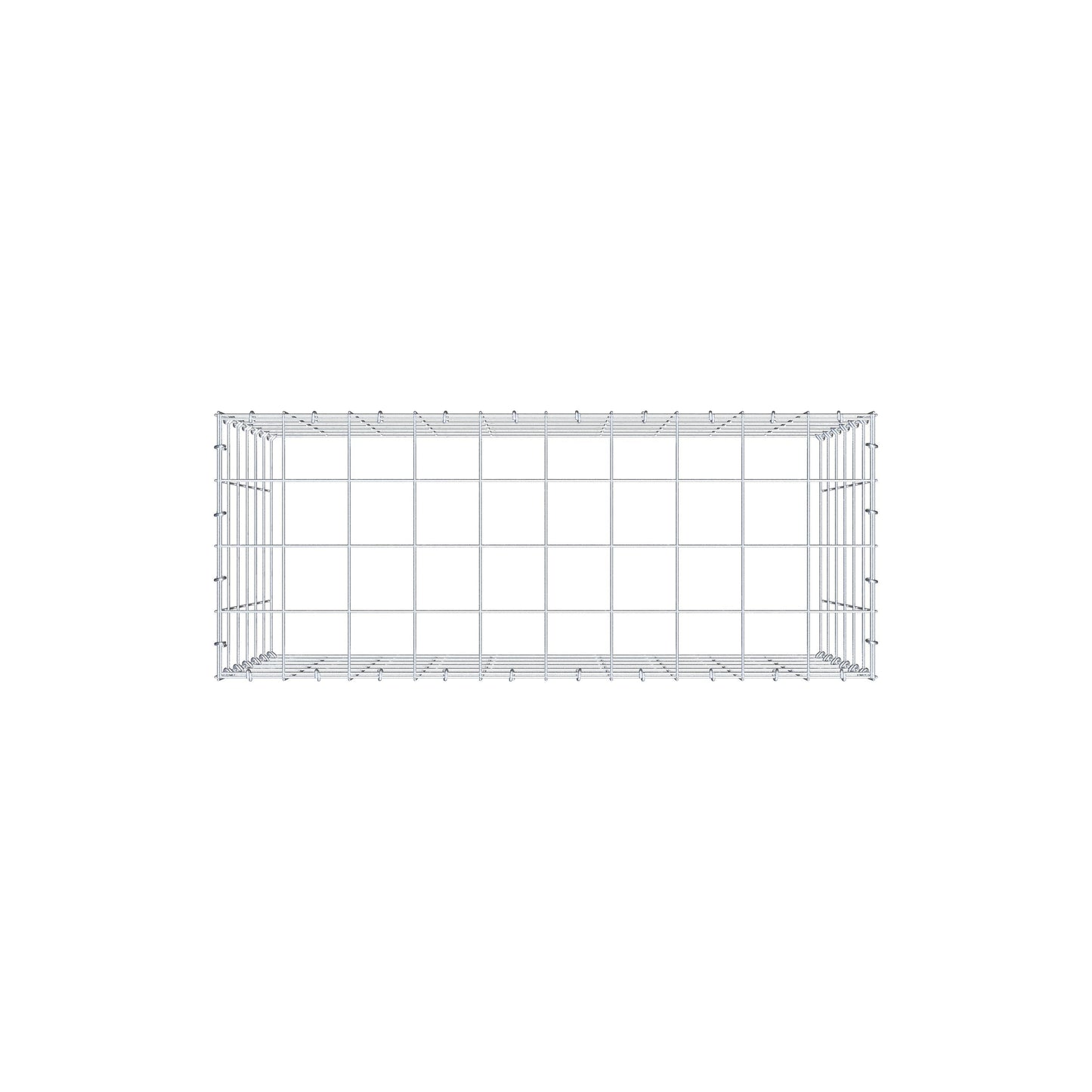 Type 3 oplegkorf 100 cm x 60 cm x 40 cm (L x H x D), maaswijdte 10 cm x 10 cm, C-ring