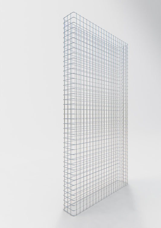 Gabion fence length 107 cm, height 180 cm, depth 17 cm, mesh size 5 x 5 cm