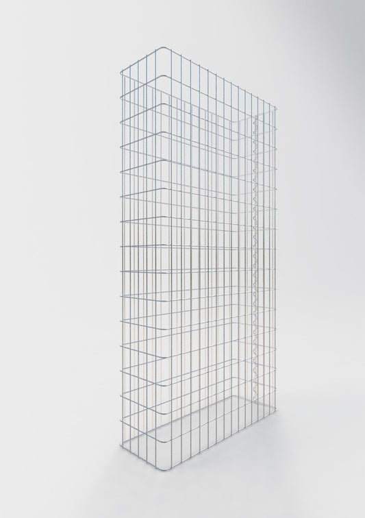 Gabionstängsel längd 77 cm, höjd 160 cm, djup 27 cm, maskstorlek 5 x 10 cm