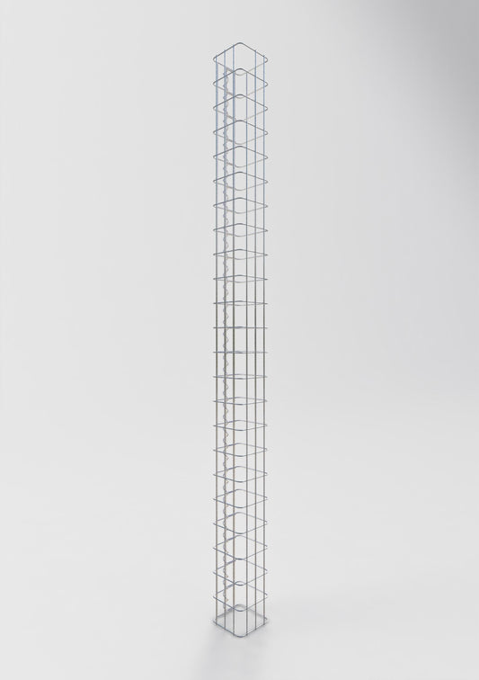 Columna de gaviones cuadrada 17 cm x 17 cm, 230 cm de altura, MW 5 cm x 10 cm