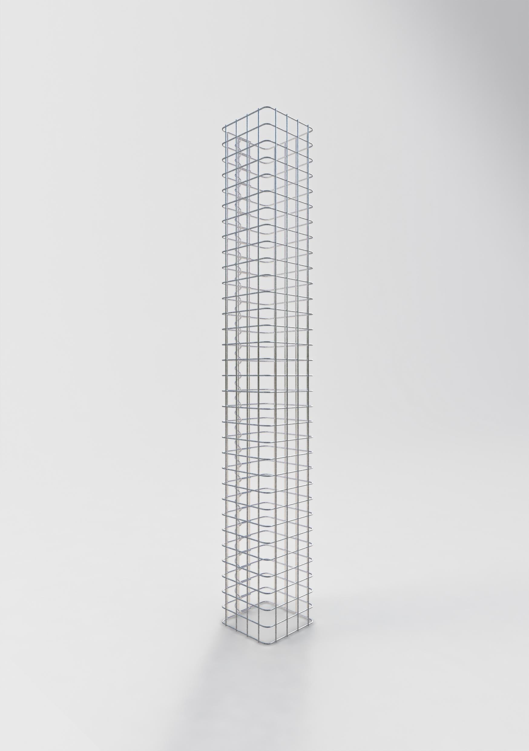 Gabionensäule eckig 22 cm x 22 cm, 160 cm Höhe, MW 5 cm x 5 cm