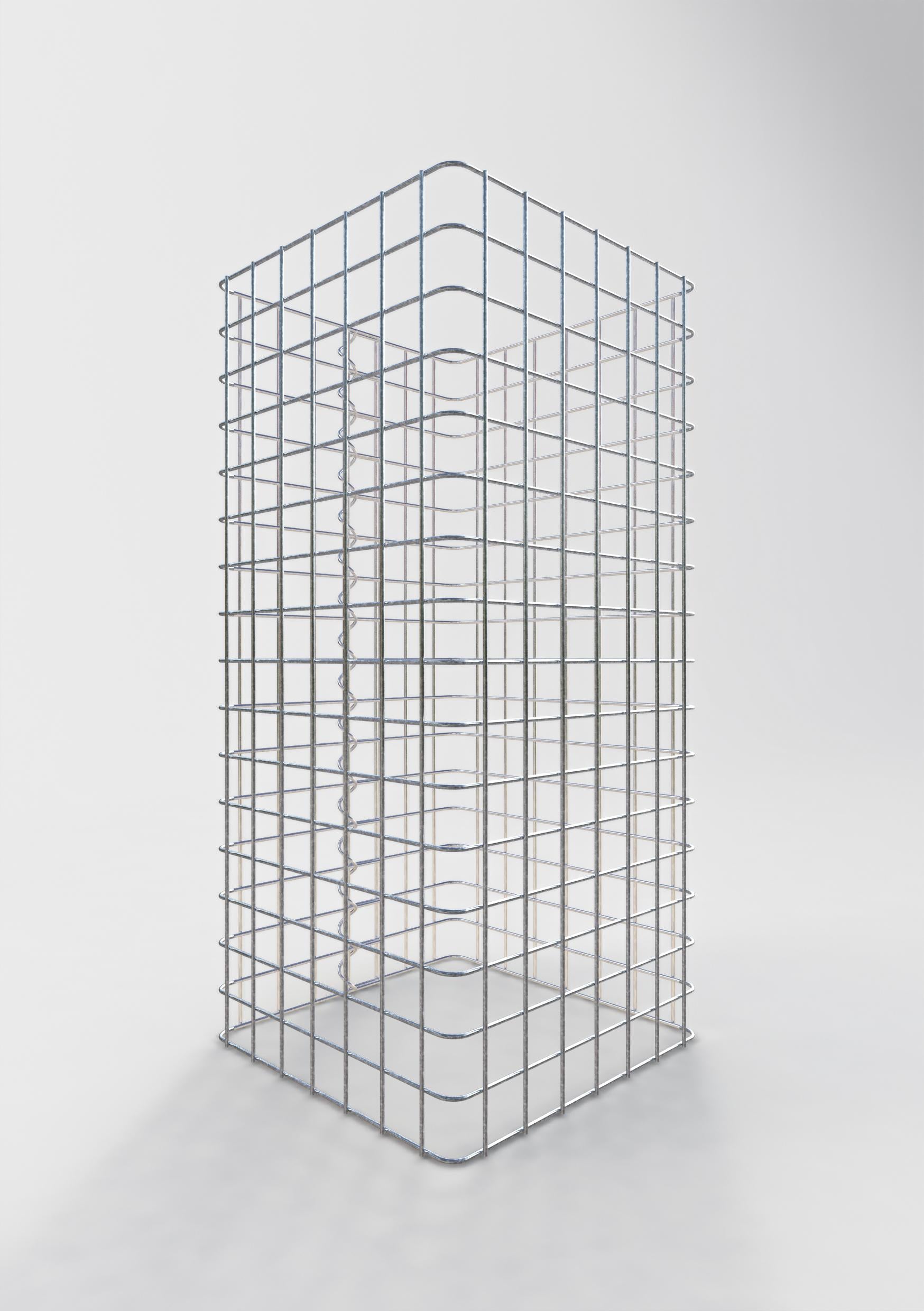 Gabionensäule eckig 37 cm x 37 cm, 80 cm Höhe, MW 5 cm x 5 cm