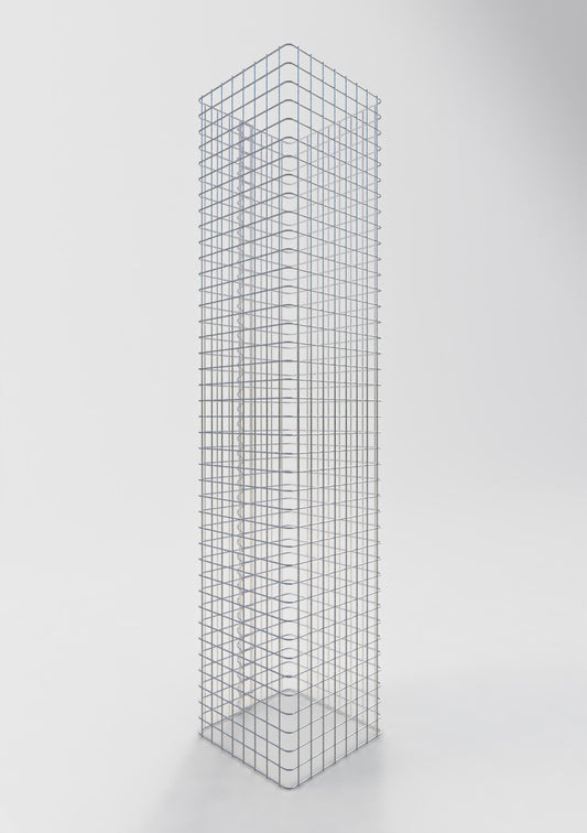 Colonna di gabbioni angolare 42 cm x 42 cm, altezza 200 cm, MW 5 cm x 5 cm