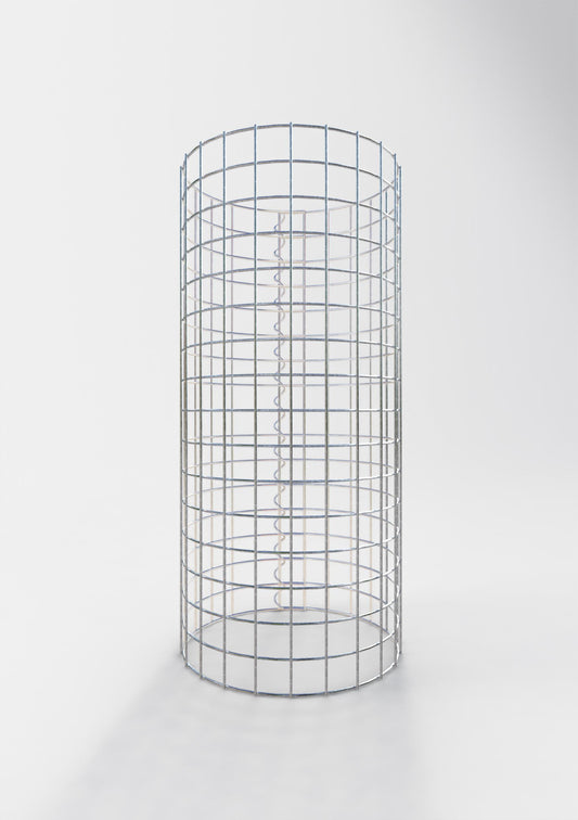 Colonne de gabion ronde 37 cm de diamètre, 80 cm de hauteur, mailles de 5 cm x 5 cm
