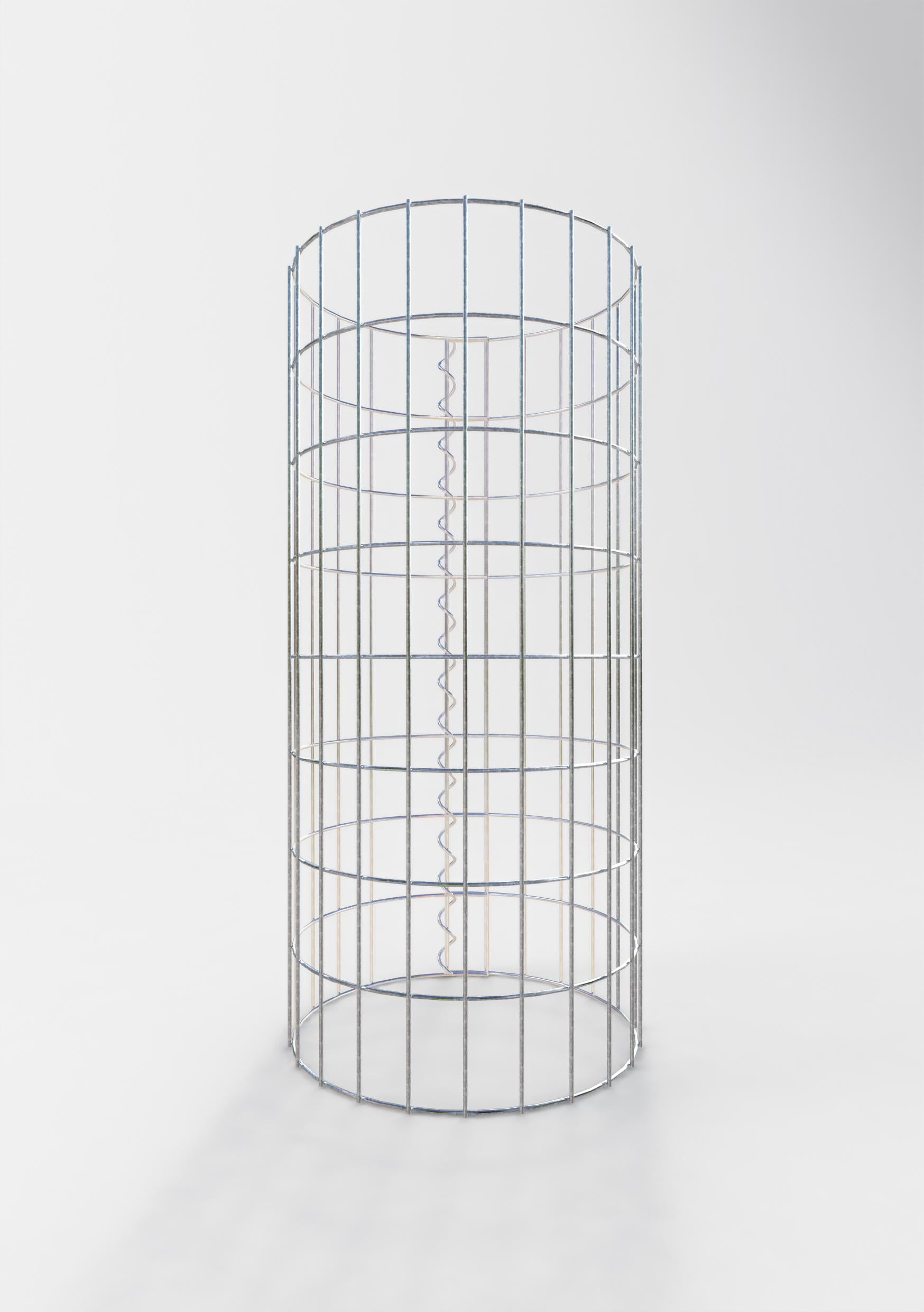 Columna de gaviones redonda 37 cm de diámetro, 80 cm de altura, malla 5 cm x 10 cm