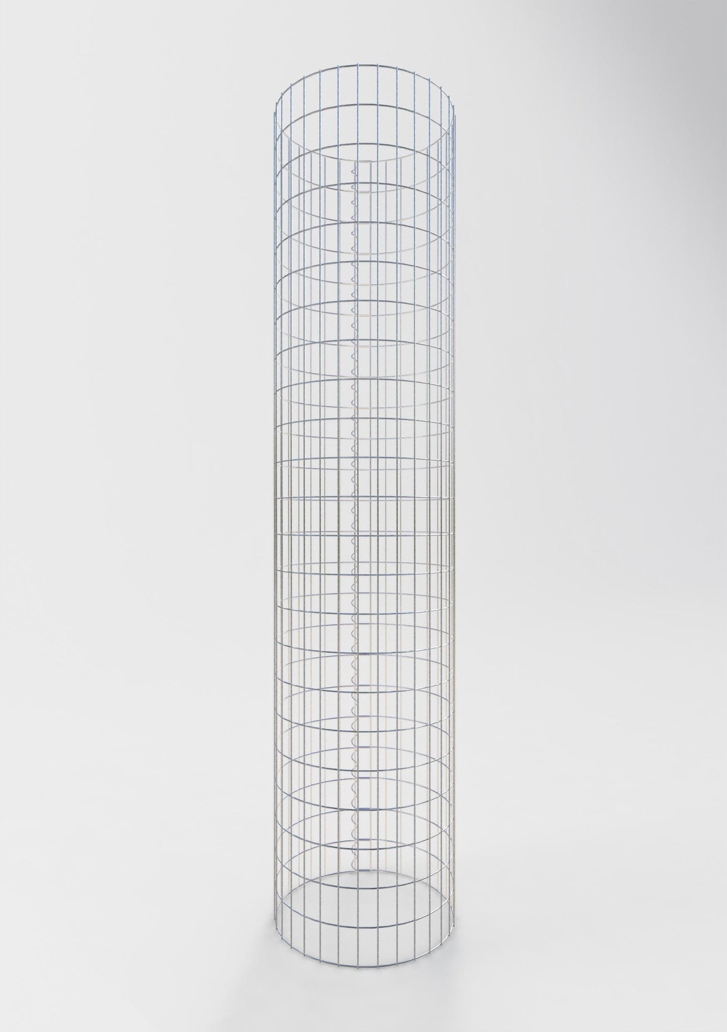 Colonna gabbionata rotonda di 52 cm di diametro, 230 cm di altezza, maglia 5 cm x 10 cm