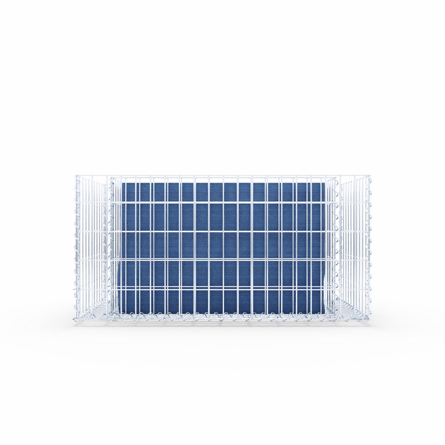 Lecho elevado rectangular 100 cm x 50 cm x 50 cm (L x A x P), malla 5 x 10 cm, espesor de pared 10 cm