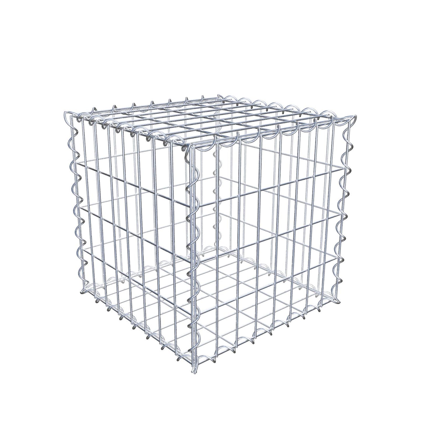Gabion 40 cm x 40 cm x 40 cm (L x H x D), maskstorlek 5 cm x 10 cm, spiral