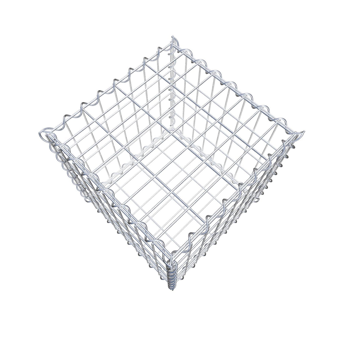 Gabion 40 cm x 40 cm x 40 cm (L x H x D), maskstorlek 5 cm x 10 cm, spiral