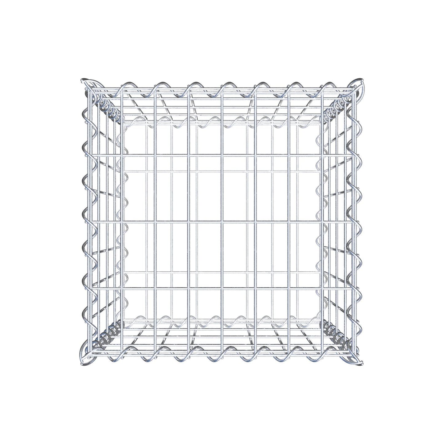 Gabion 40 cm x 40 cm x 40 cm (L x H x D), maskstorlek 5 cm x 10 cm, spiral