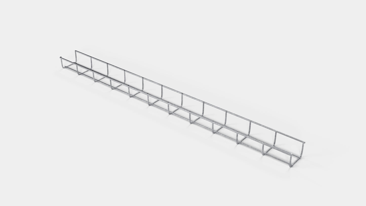 Kabelkanal höjd 110 cm, djup 5 cm, maskstorlek 5 x 10 cm