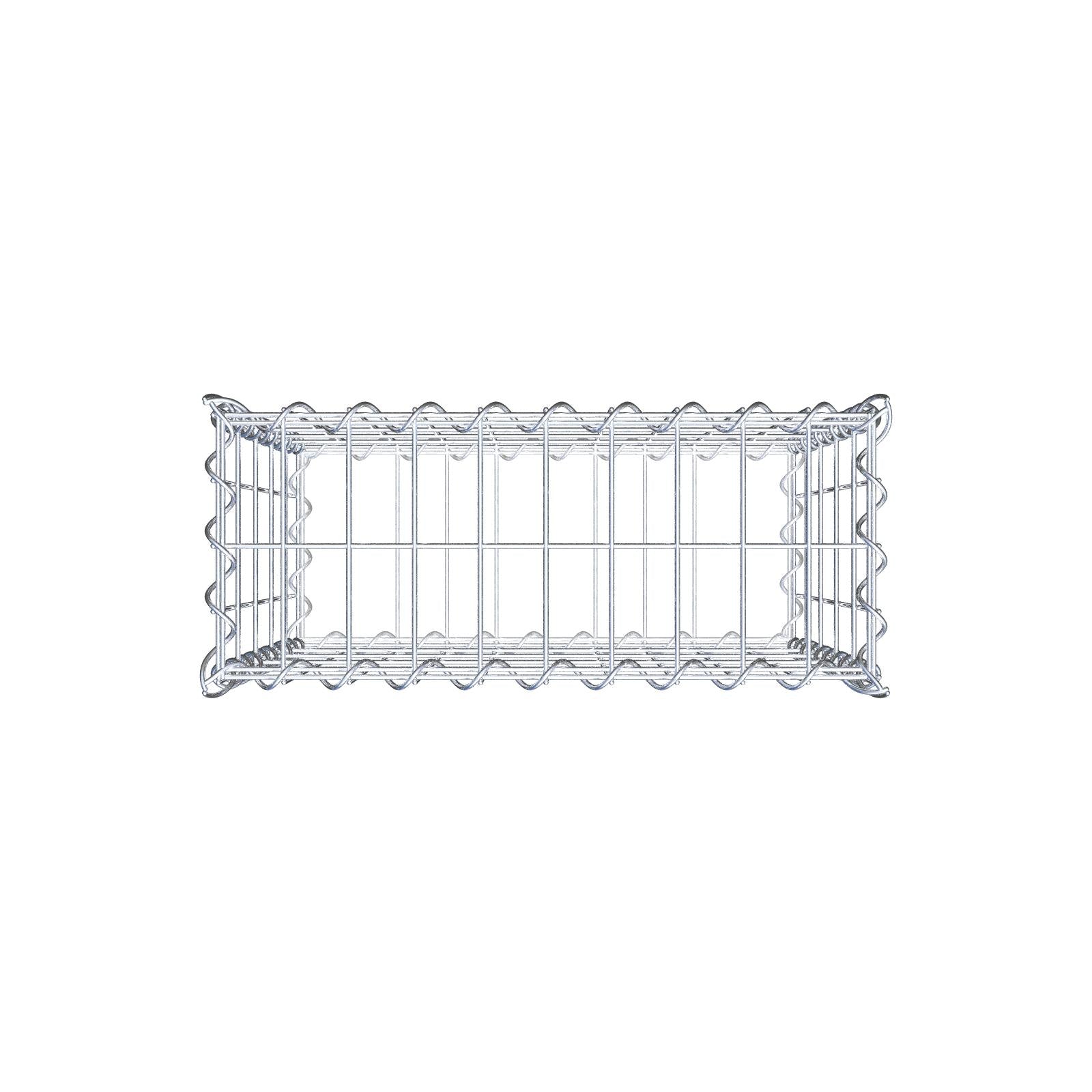 Gabbione 50 cm x 50 cm x 20 cm (L x H x P), maglia 5 cm x 10 cm, spirale