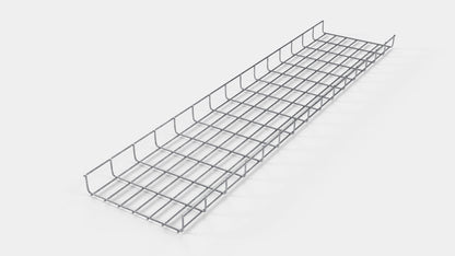 Comprimento do duto de cabos 29 cm, profundidade 5 cm, tamanho da malha 5 x 10 cm