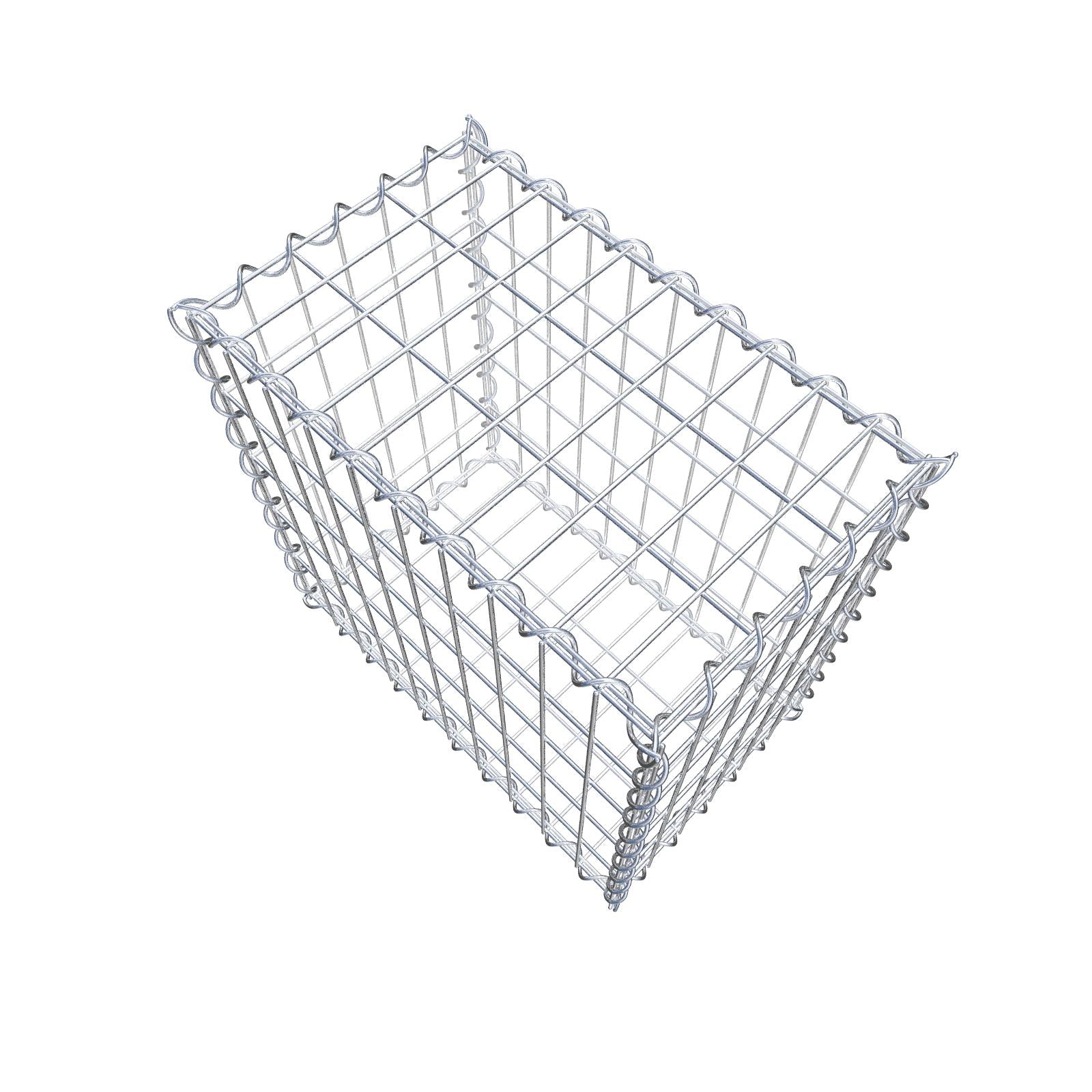 Gabbione 50 cm x 50 cm x 30 cm (L x H x P), maglia 5 cm x 10 cm, spirale