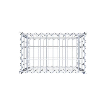 Schanskorf 50 cm x 50 cm x 30 cm (L x H x D), maaswijdte 5 cm x 10 cm, spiraal