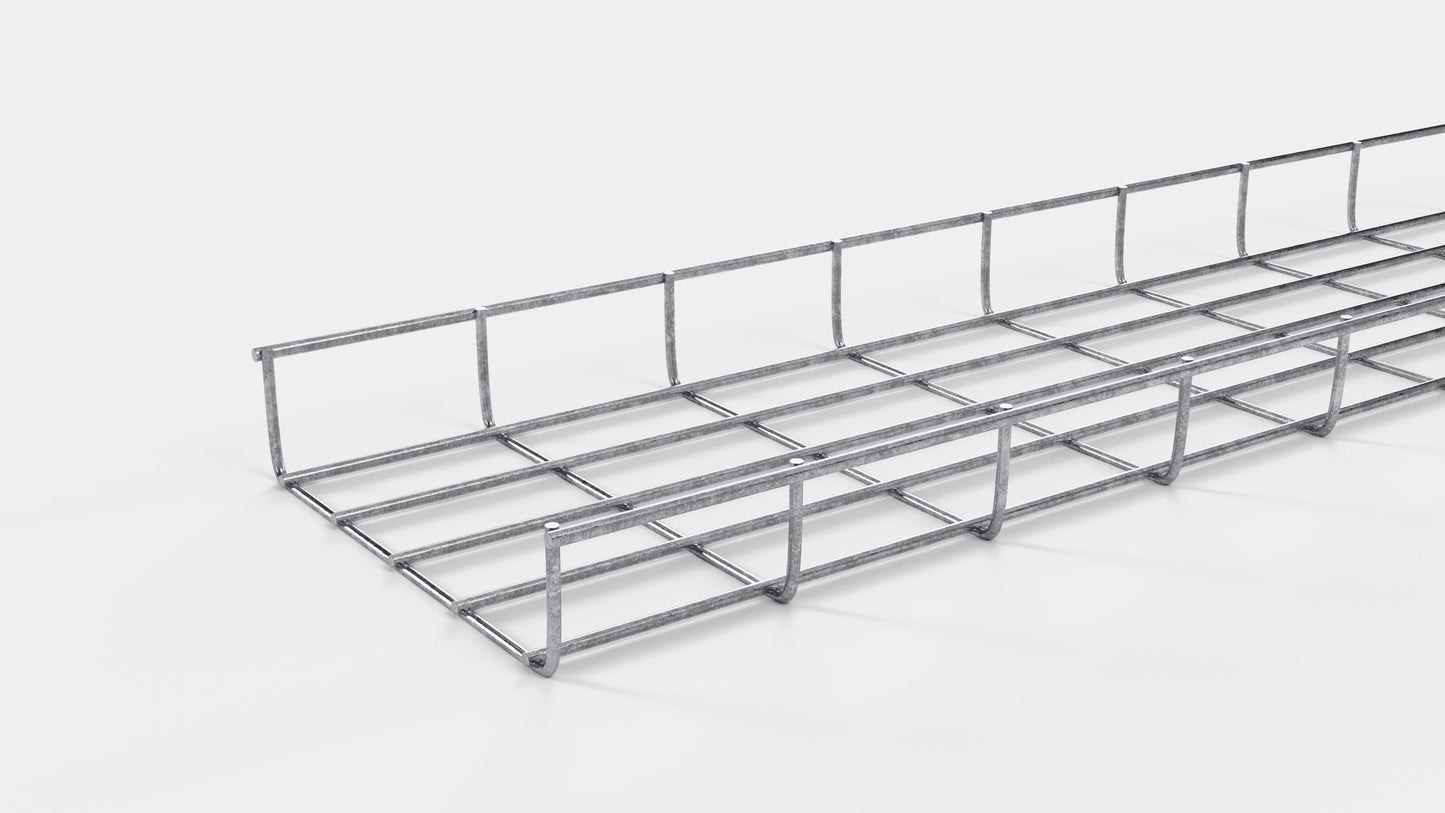 Kabelkanal höjd 110 cm, djup 5 cm, maskstorlek 5 x 10 cm