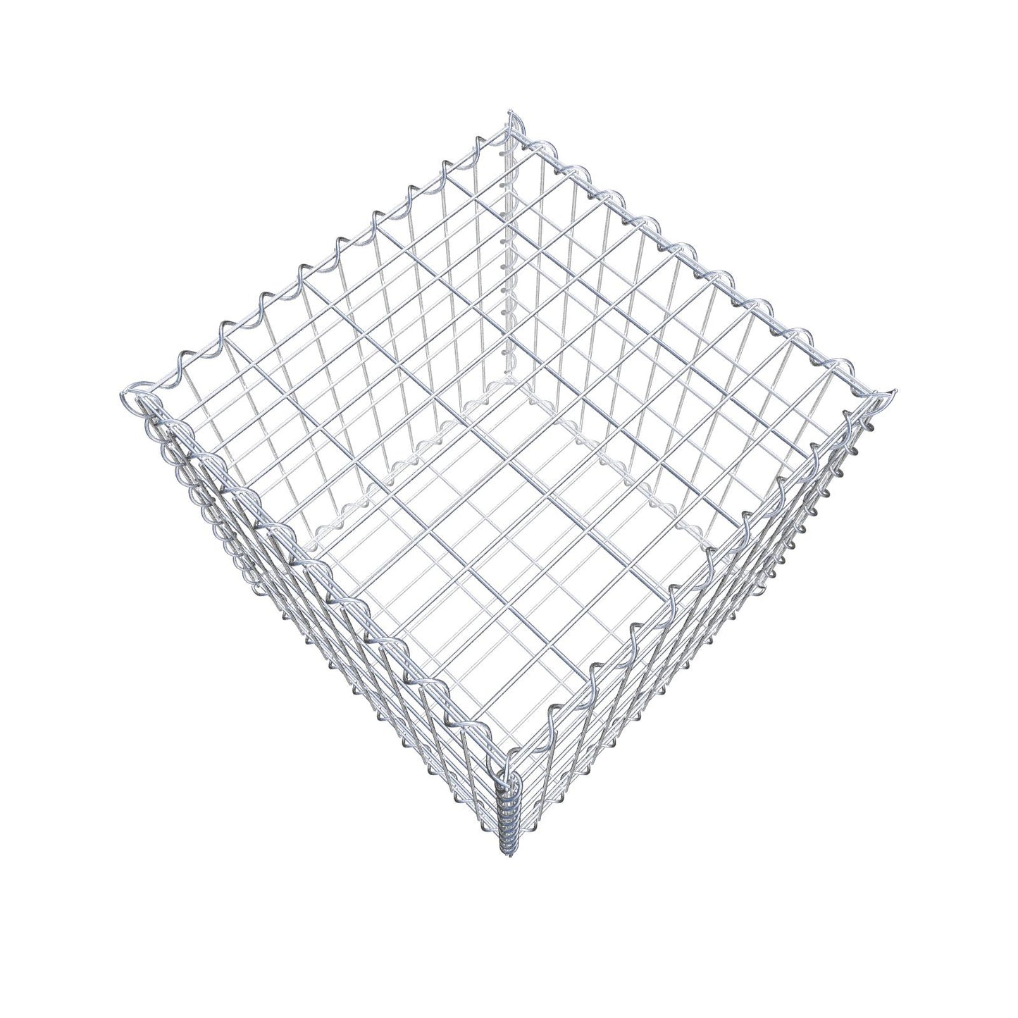 Gabion 50 cm x 50 cm x 50 cm (L x H x D), maskestørrelse 5 cm x 10 cm, spiral