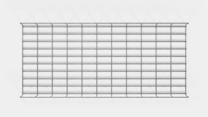 Kabelkanal höjd 110 cm, djup 5 cm, maskstorlek 5 x 10 cm