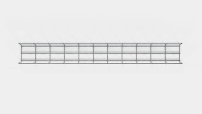 Kabelkanal höjd 110 cm, djup 5 cm, maskstorlek 5 x 10 cm