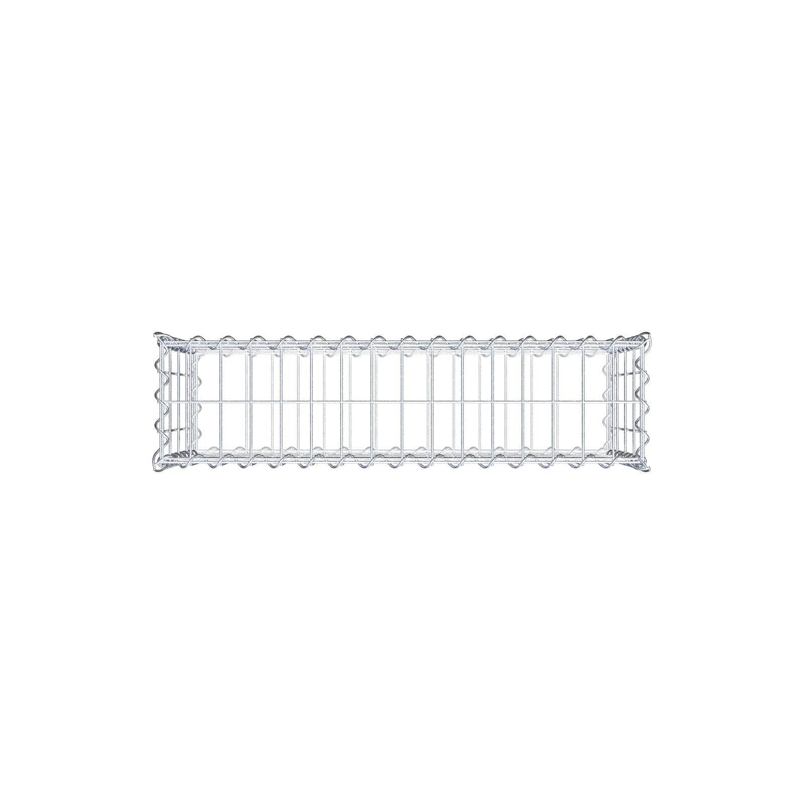 Gabião 80 cm x 40 cm x 20 cm (C x A x P), malhagem 5 cm x 10 cm, espiral
