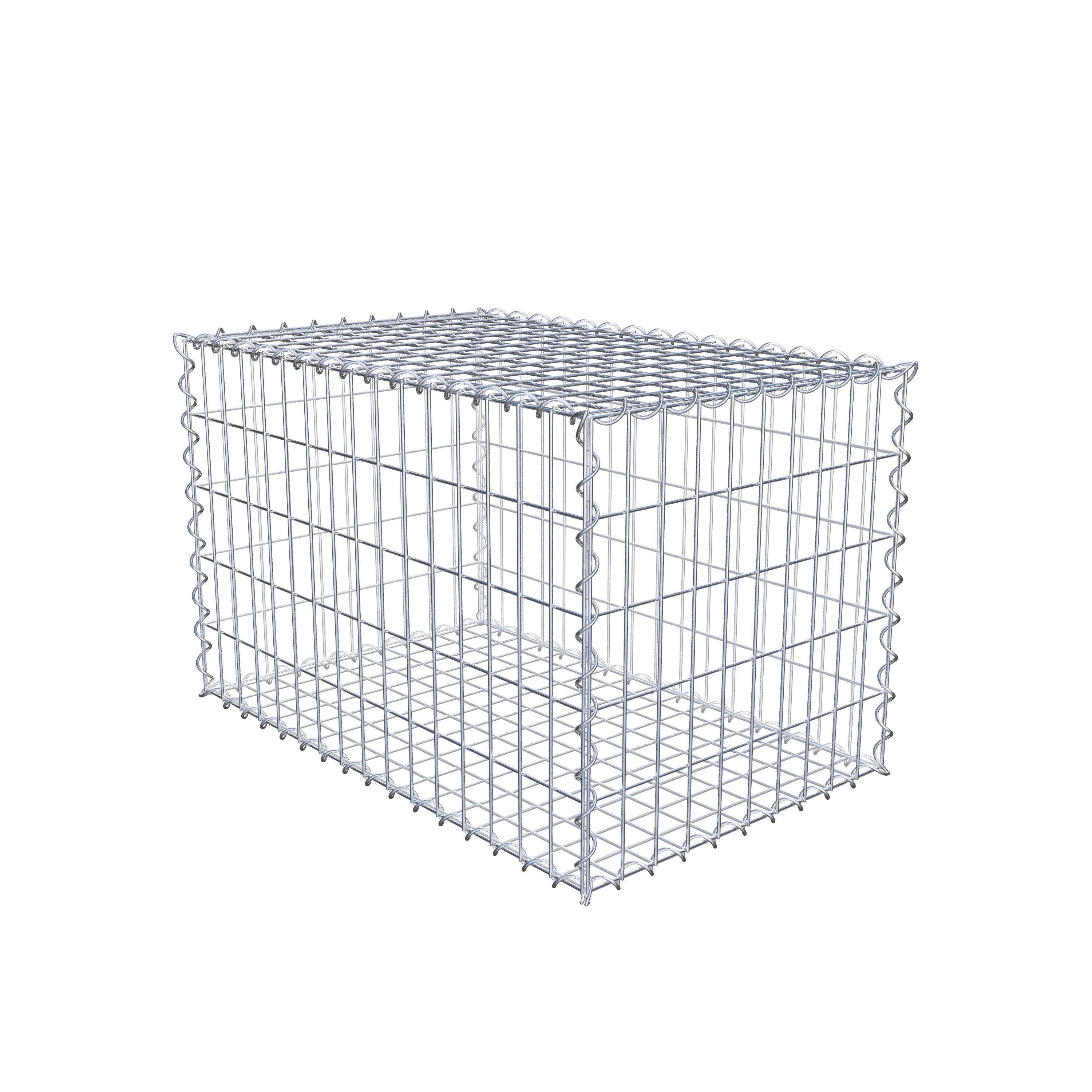 Gabion 80 cm x 50 cm x 50 cm (L x H x D), maskestørrelse 5 cm x 10 cm, spiral