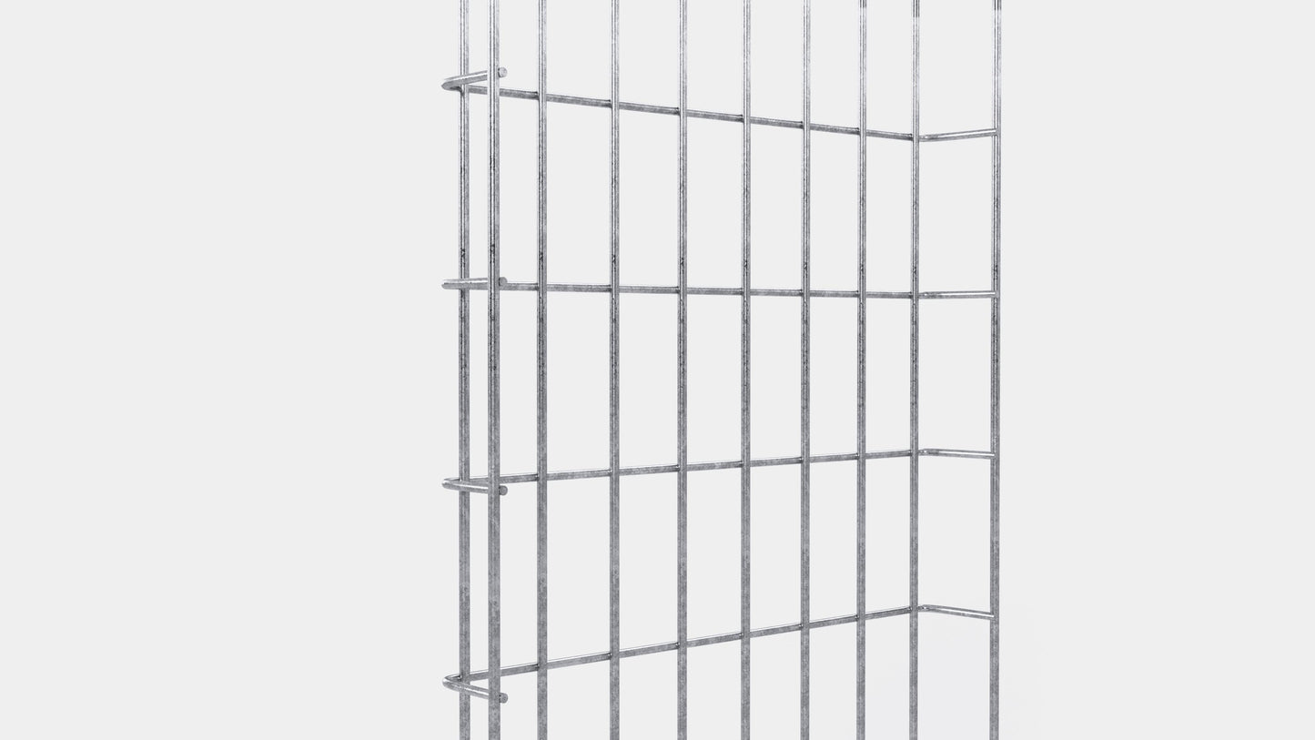 Kabelkanal höjd 110 cm, djup 5 cm, maskstorlek 5 x 10 cm