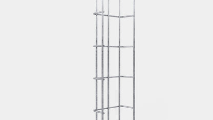 Kabelkanal höjd 110 cm, djup 5 cm, maskstorlek 5 x 10 cm