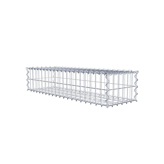 Schanskorf 100 cm x 20 cm x 30 cm (L x H x D), maaswijdte 5 cm x 10 cm, spiraalvormig