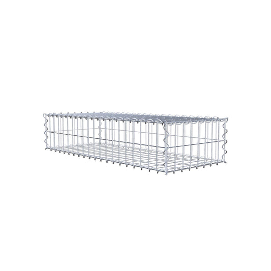 Schanskorf 100 cm x 20 cm x 40 cm (L x H x D), maaswijdte 5 cm x 10 cm, spiraalvormig