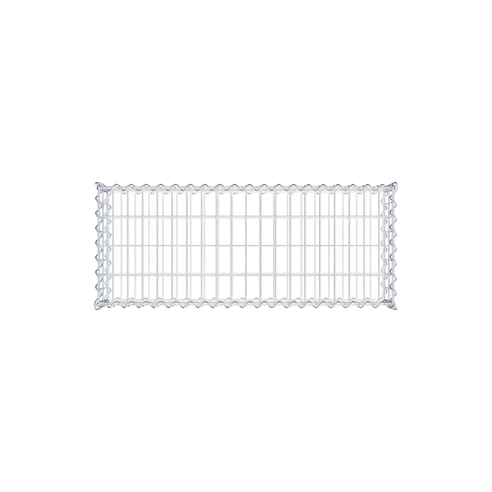 Gabion 100 cm x 20 cm x 40 cm (L x H x D), maskestørrelse 5 cm x 10 cm, spiral