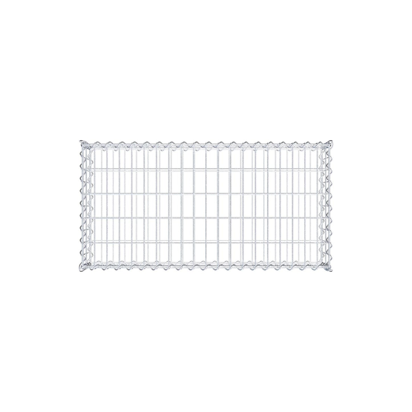 Gabião 100 cm x 20 cm x 50 cm (C x A x P), malhagem 5 cm x 10 cm, espiral