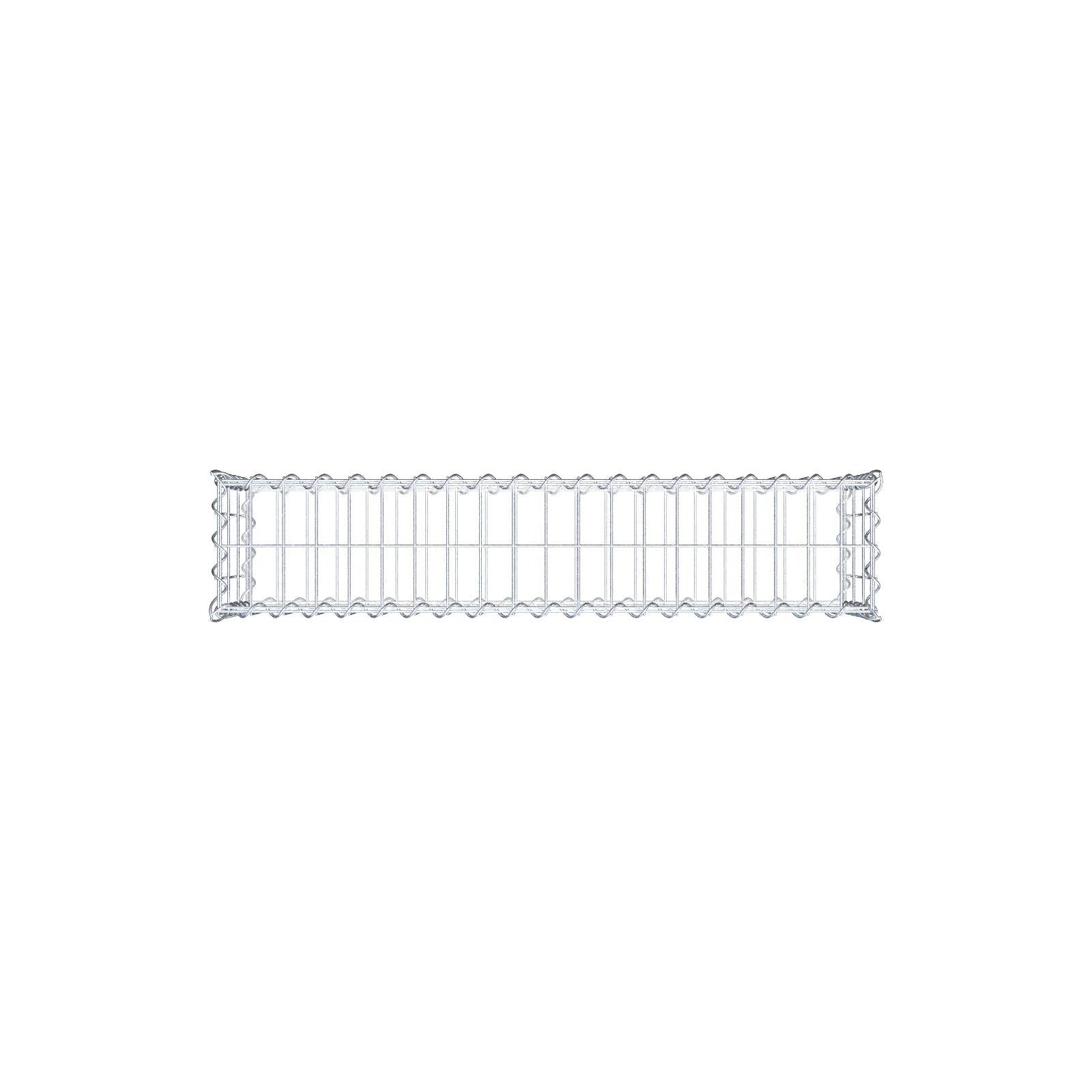 Gabion 100 cm x 30 cm x 20 cm (L x H x D), maskestørrelse 5 cm x 10 cm, spiral