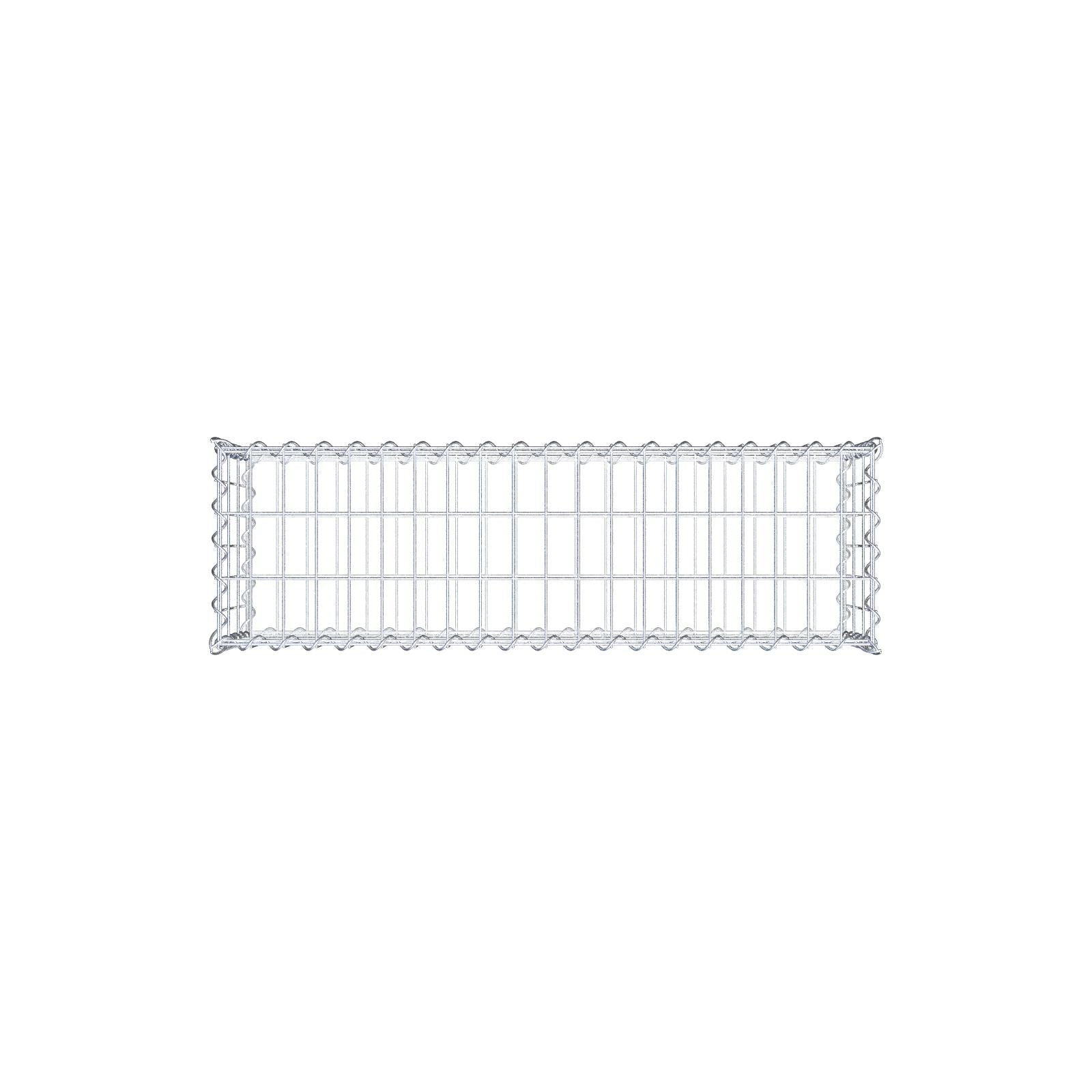 Gabbione 100 cm x 30 cm x 30 cm (L x H x P), maglia 5 cm x 10 cm, spirale