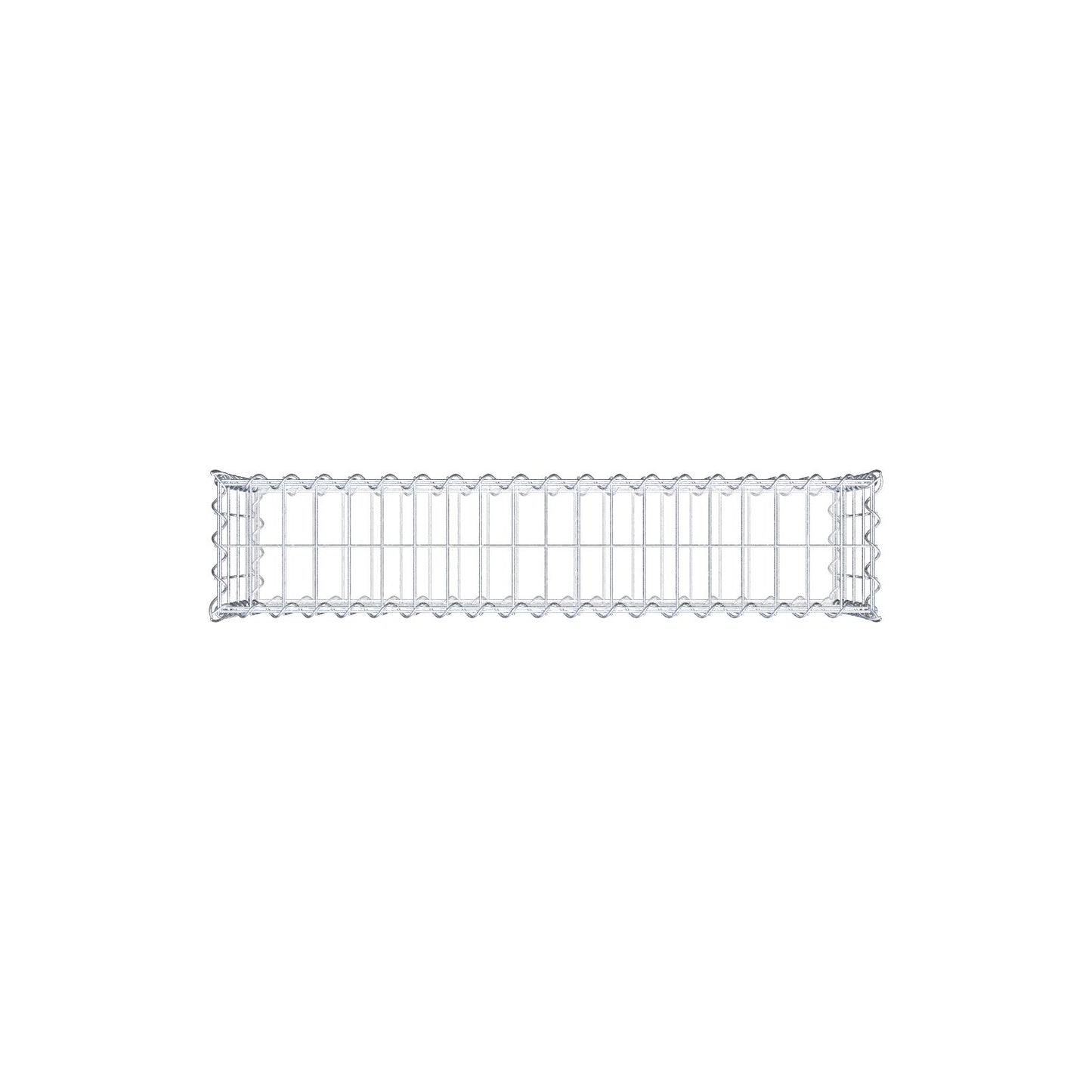 Gabbione 100 cm x 40 cm x 20 cm (L x H x P), maglia 5 cm x 10 cm, spirale