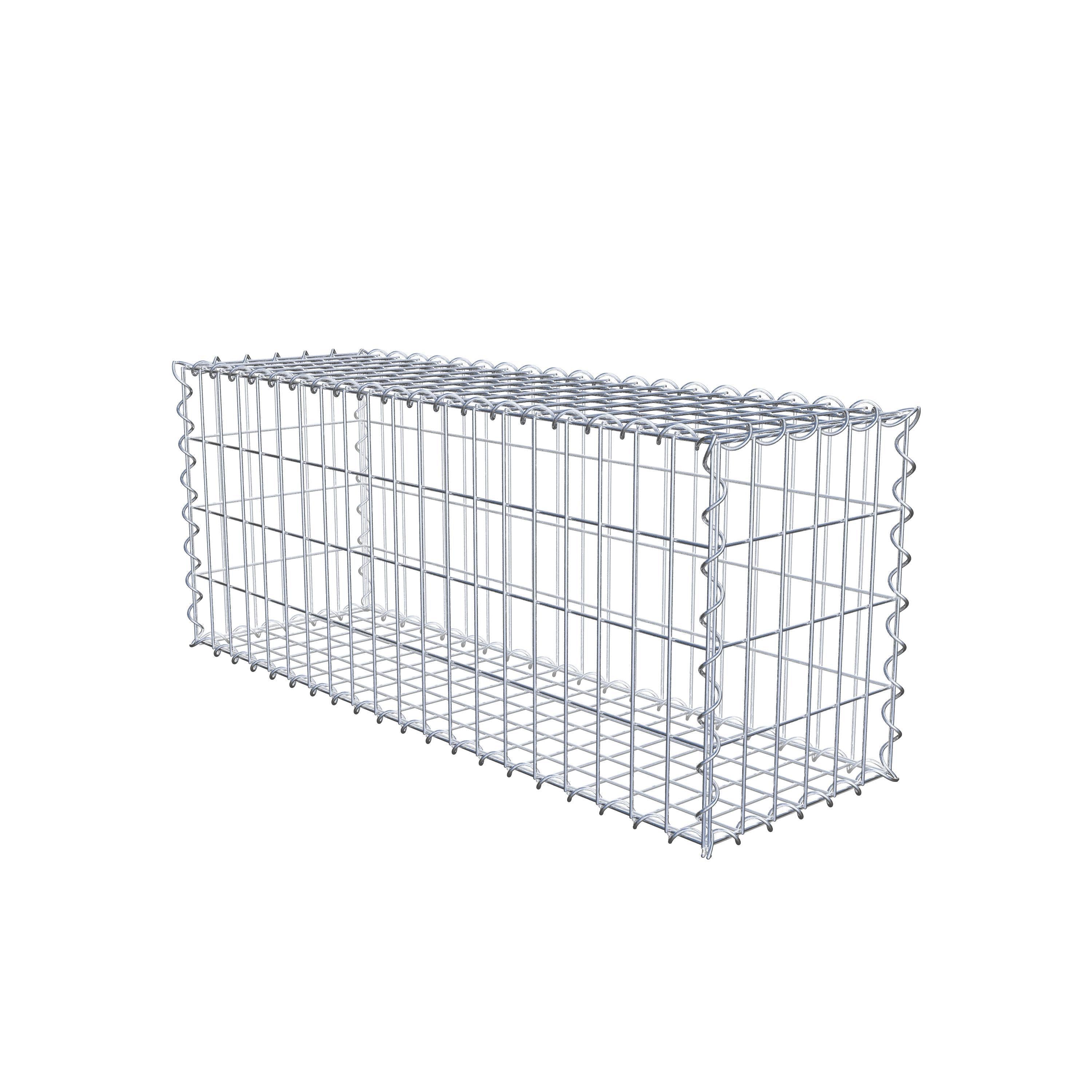 Gabion 100 cm x 40 cm x 30 cm (L x H x D), maskestørrelse 5 cm x 10 cm, spiral