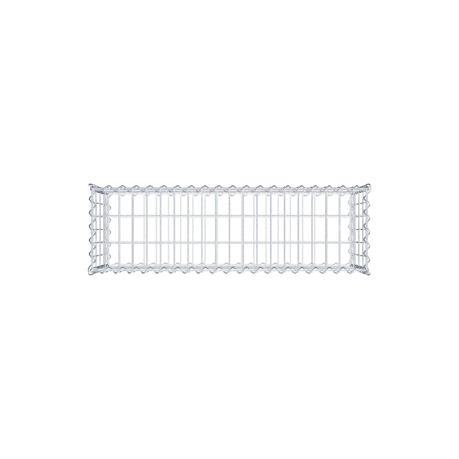 Gabbione 100 cm x 40 cm x 30 cm (L x H x P), maglia 5 cm x 10 cm, spirale