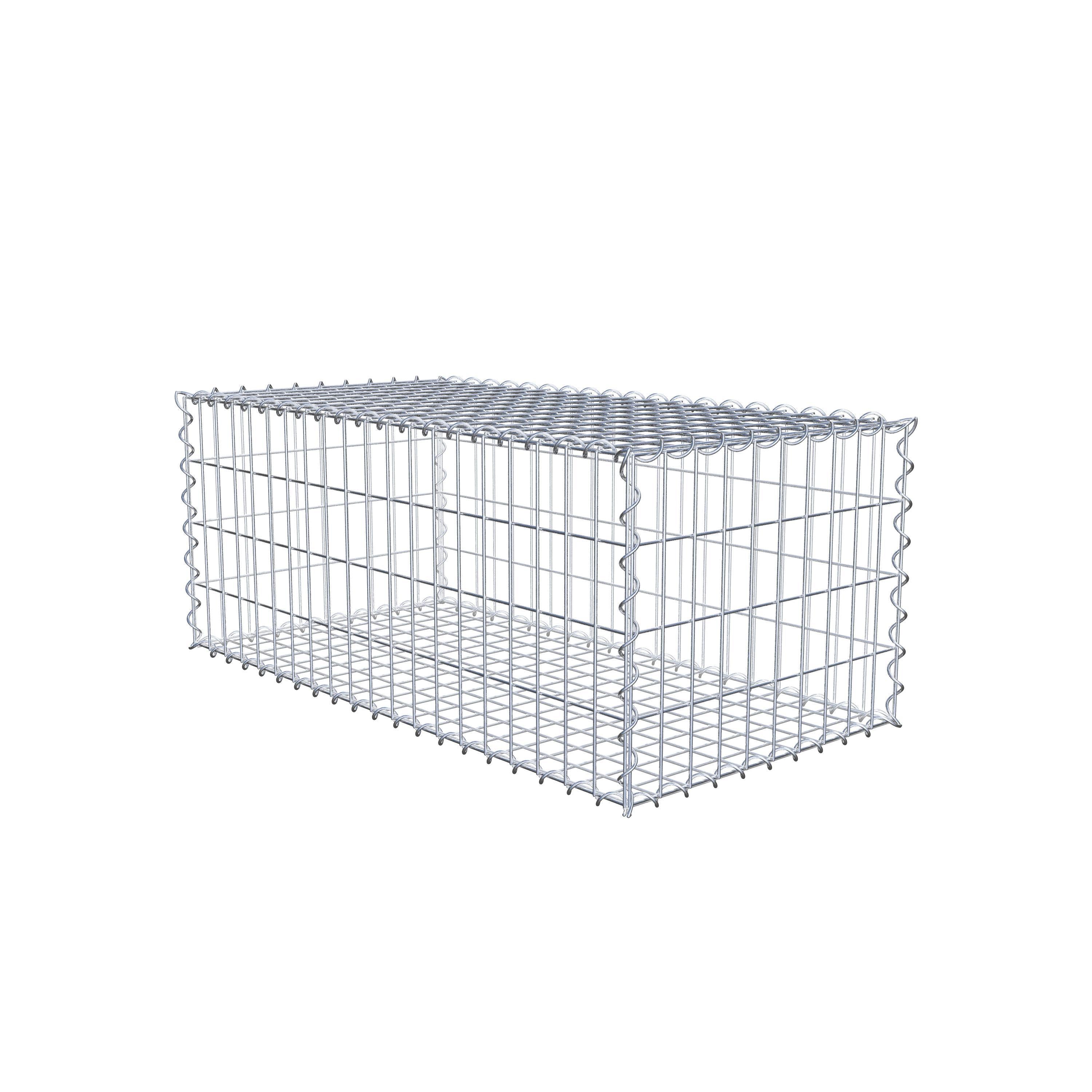 Gabion 100 cm x 40 cm x 50 cm (L x H x D), maskestørrelse 5 cm x 10 cm, spiral