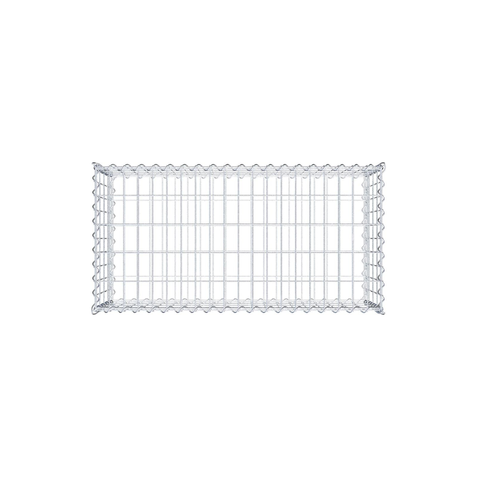 Gabbione 100 cm x 40 cm x 50 cm (L x H x P), maglia 5 cm x 10 cm, spirale