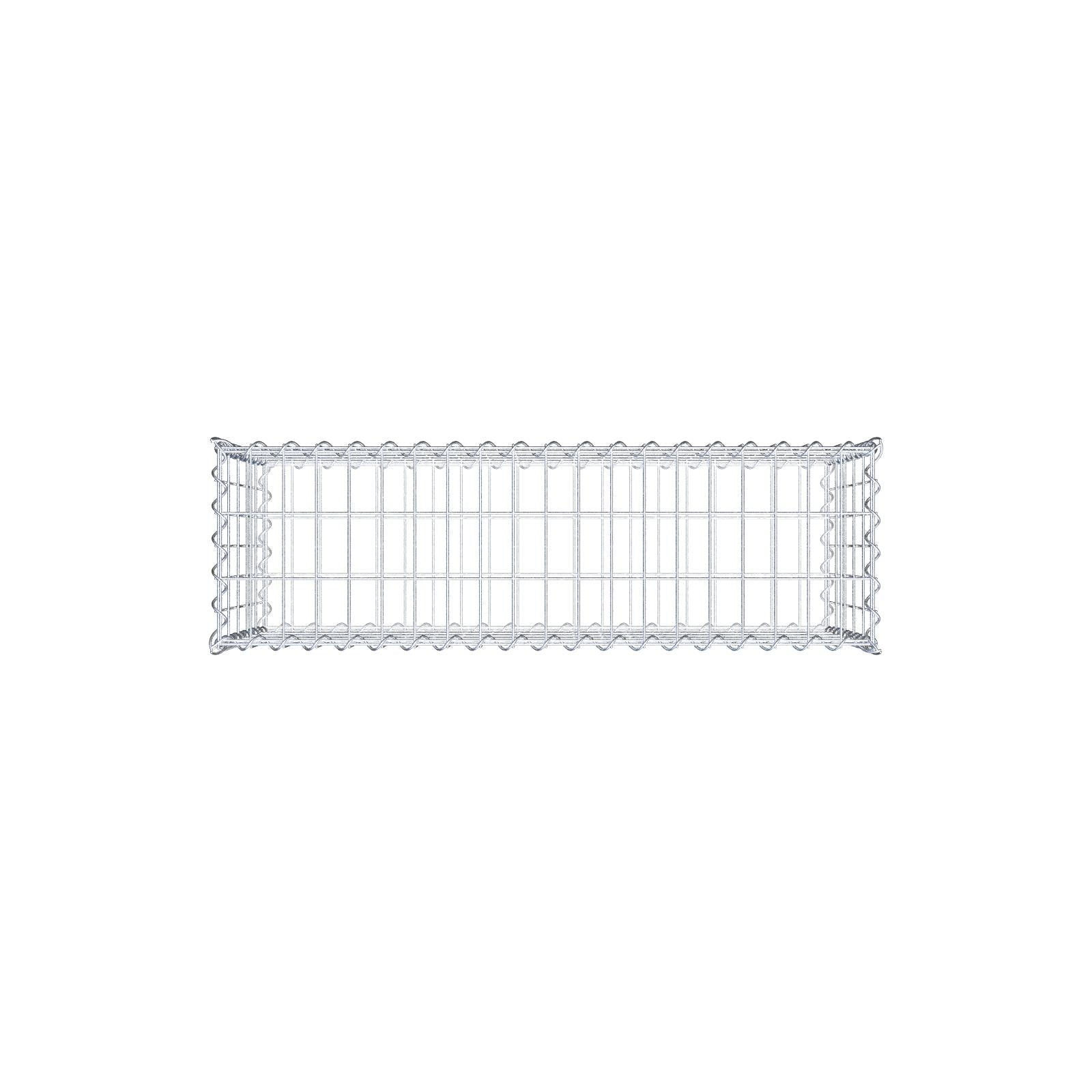 Gabbione 100 cm x 50 cm x 30 cm (L x H x P), maglia 5 cm x 10 cm, spirale