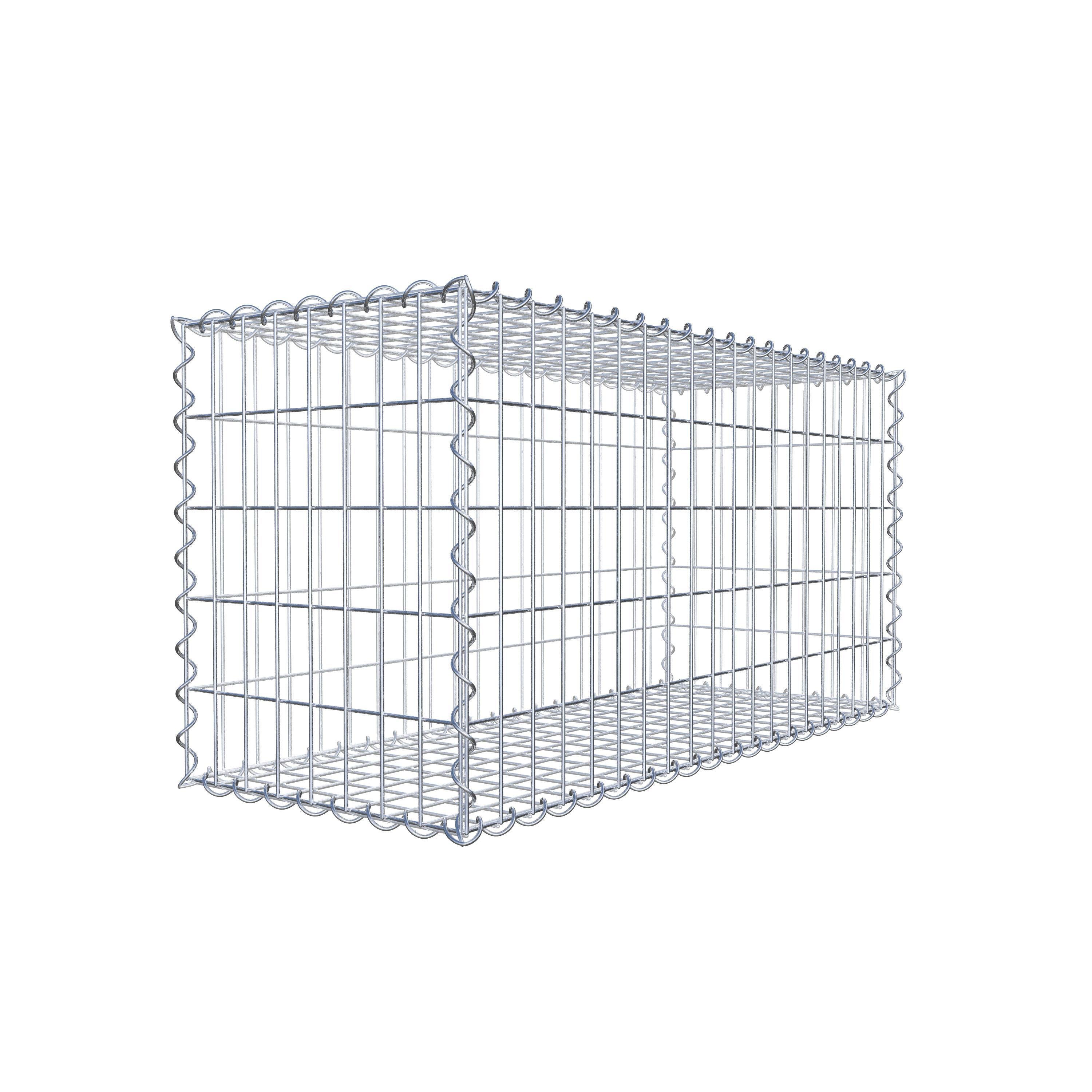 Gabion 100 cm x 50 cm x 40 cm (L x H x D), maskestørrelse 5 cm x 10 cm, spiral