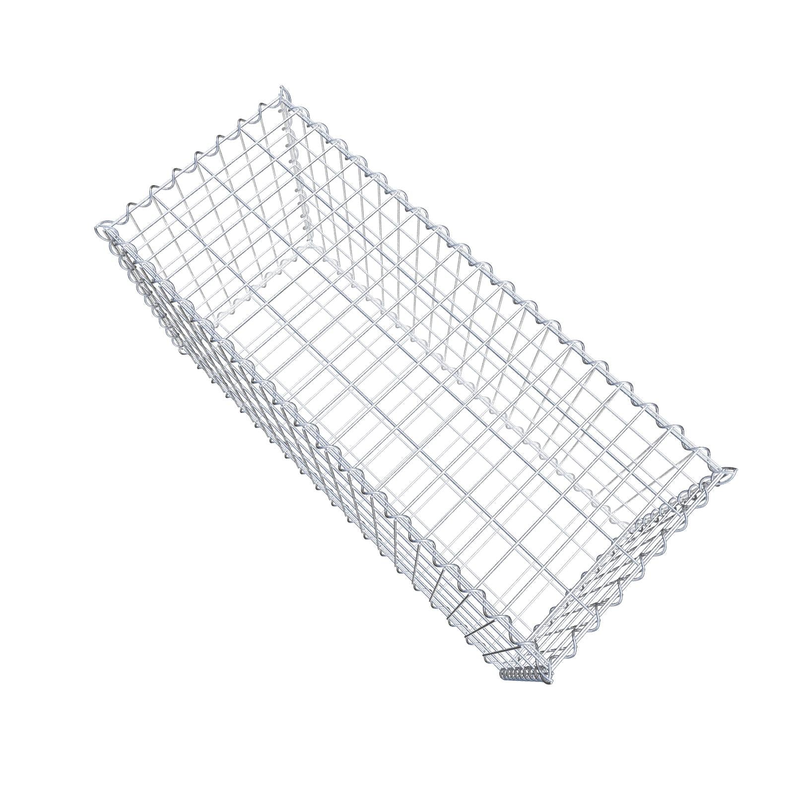 Gabião 100 cm x 50 cm x 40 cm (C x A x P), malhagem 5 cm x 10 cm, espiral