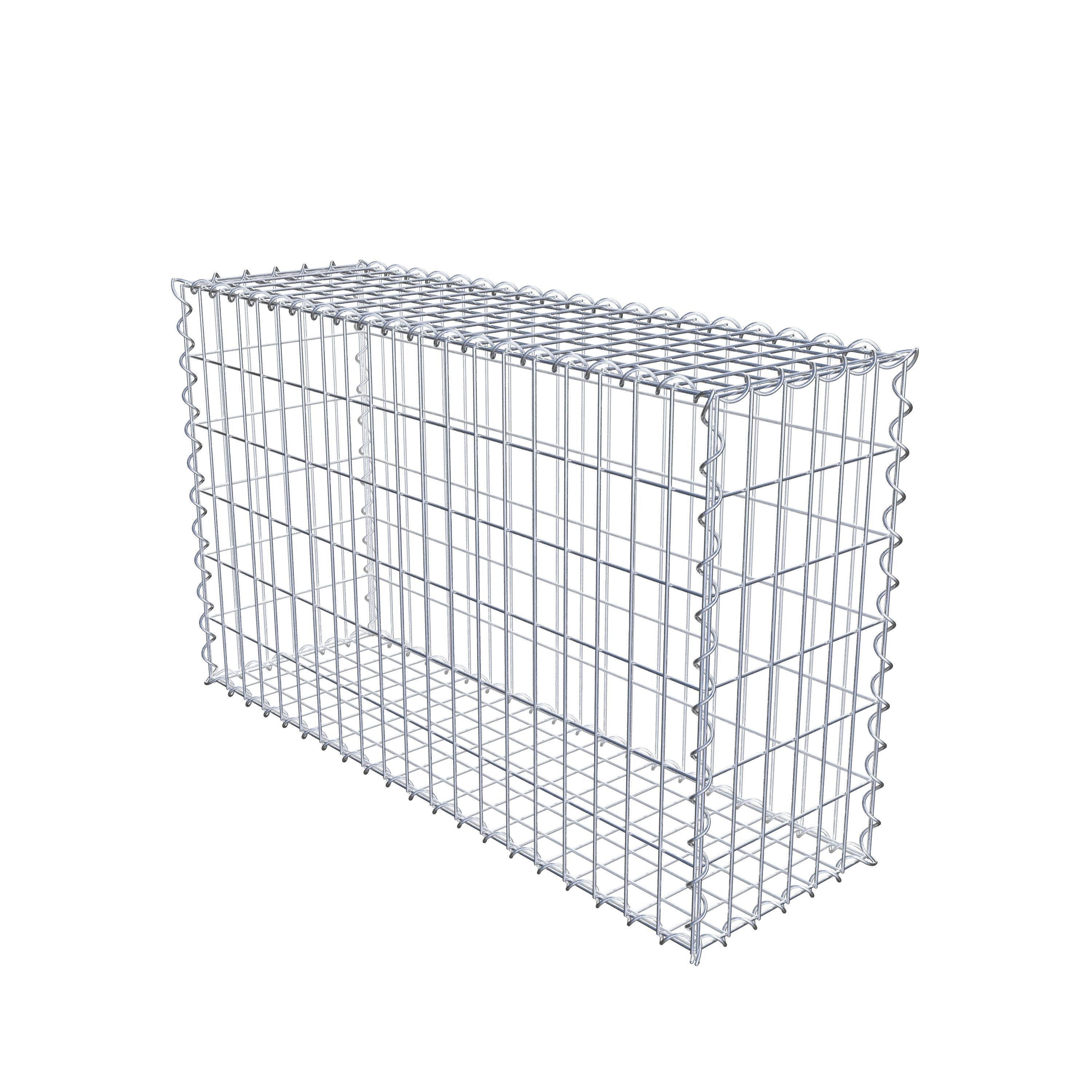 Gabion 100 cm x 60 cm x 30 cm (L x H x D), maskestørrelse 5 cm x 10 cm, spiral