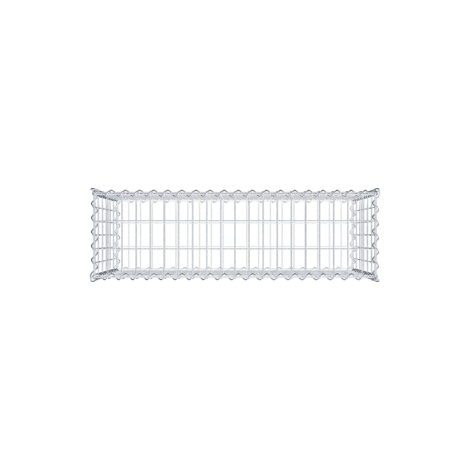 Gabbione 100 cm x 60 cm x 30 cm (L x H x P), maglia 5 cm x 10 cm, spirale