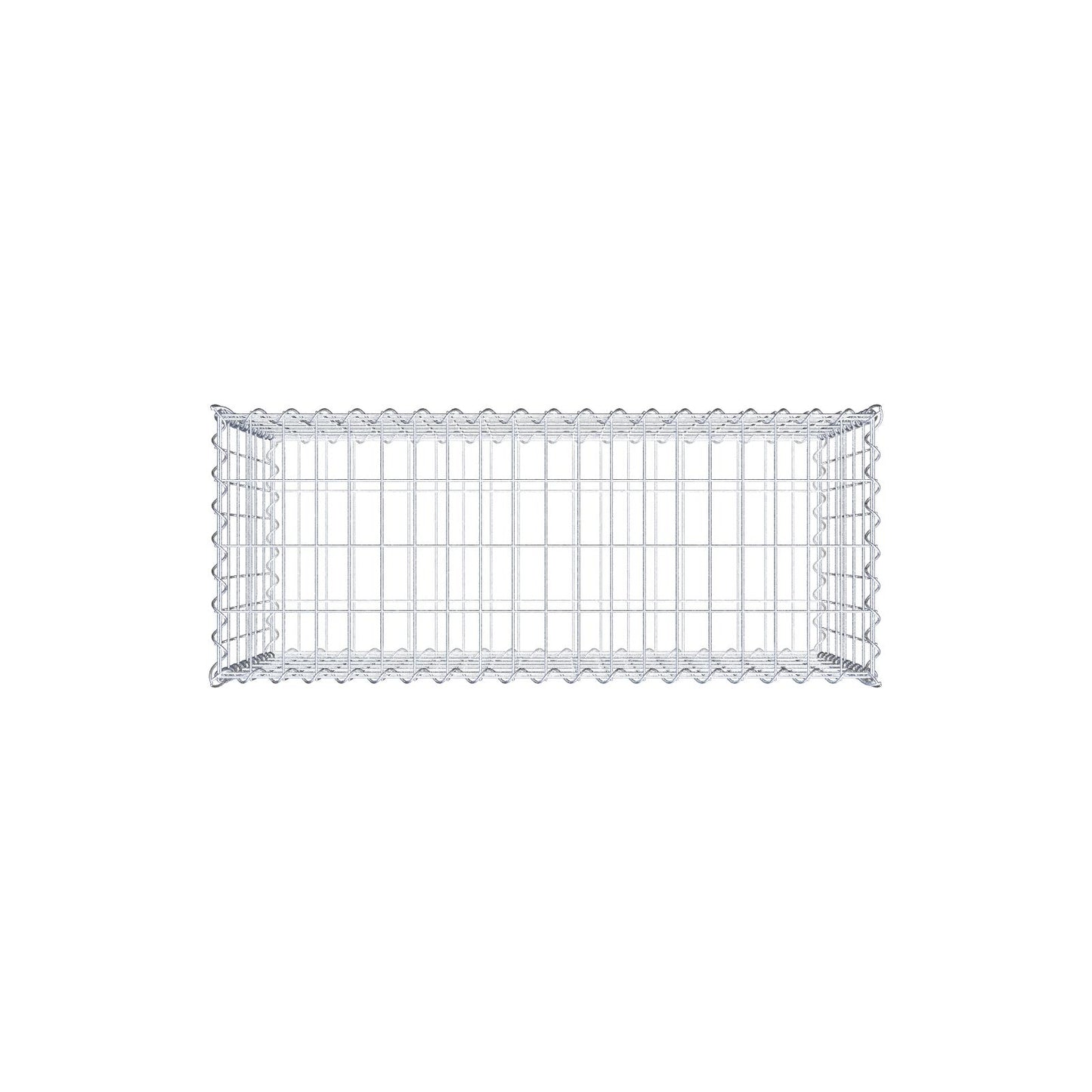 Gabbione 100 cm x 60 cm x 40 cm (L x H x P), maglia 5 cm x 10 cm, spirale