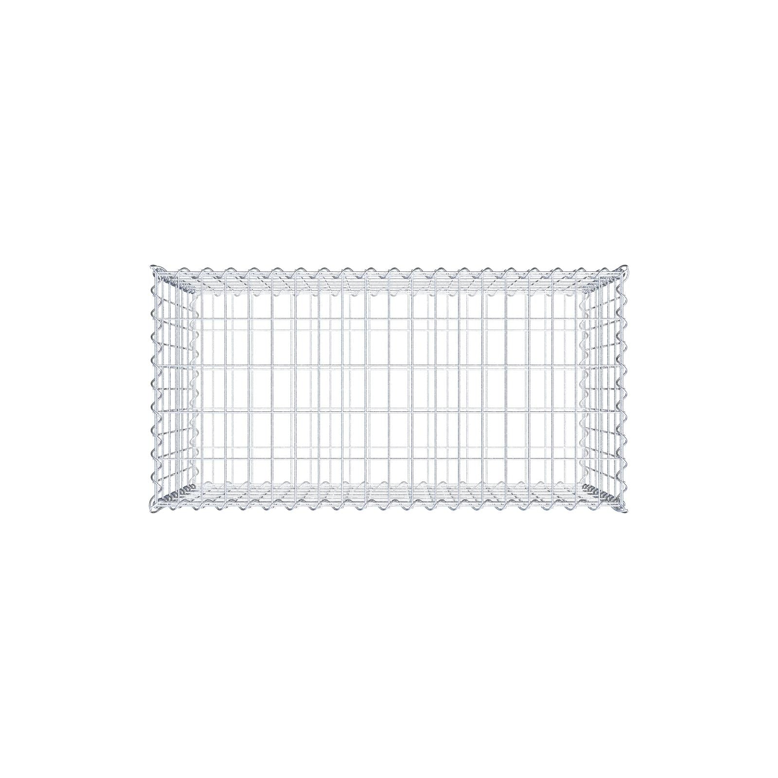 Gabião 100 cm x 60 cm x 50 cm (C x A x P), malhagem 5 cm x 10 cm, espiral